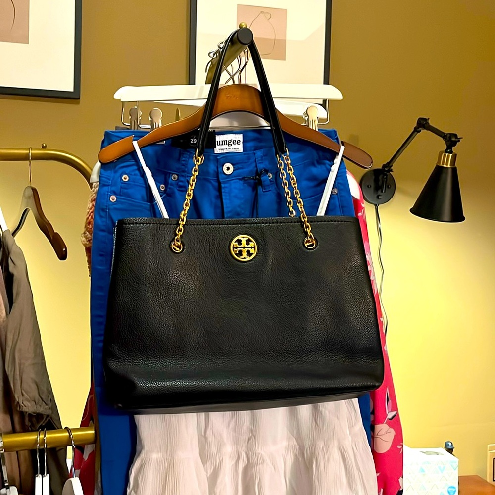 Dark NAVY Tory Burch Tote